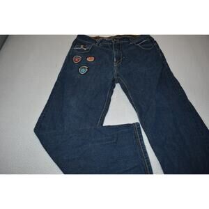 Lifted Research Group Jeans Mens Size 36 x 32 Straight Vintage Y2K Style Patches